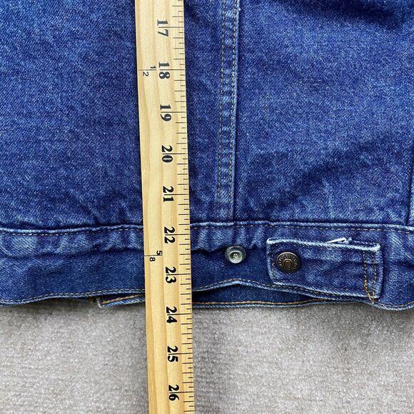 Levis Trucker Jacket M Blue Sherpa Lined Vintage Denim Made in USA 70s/80s - Picture 15 of 16